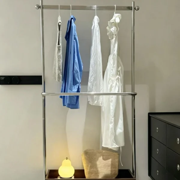 Clothes are hung on the clothes hanger overnight