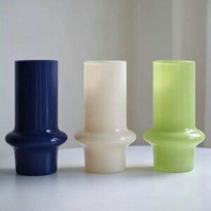 French Cream Glass Flower Vase