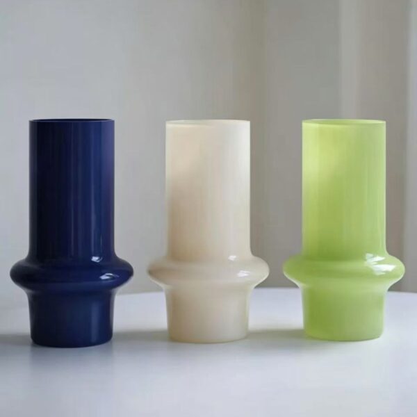 French Cream Glass Flower Vase