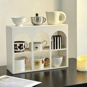 Multi-Tier Mug Rack – Carbon Steel Cup Holder Stand, White